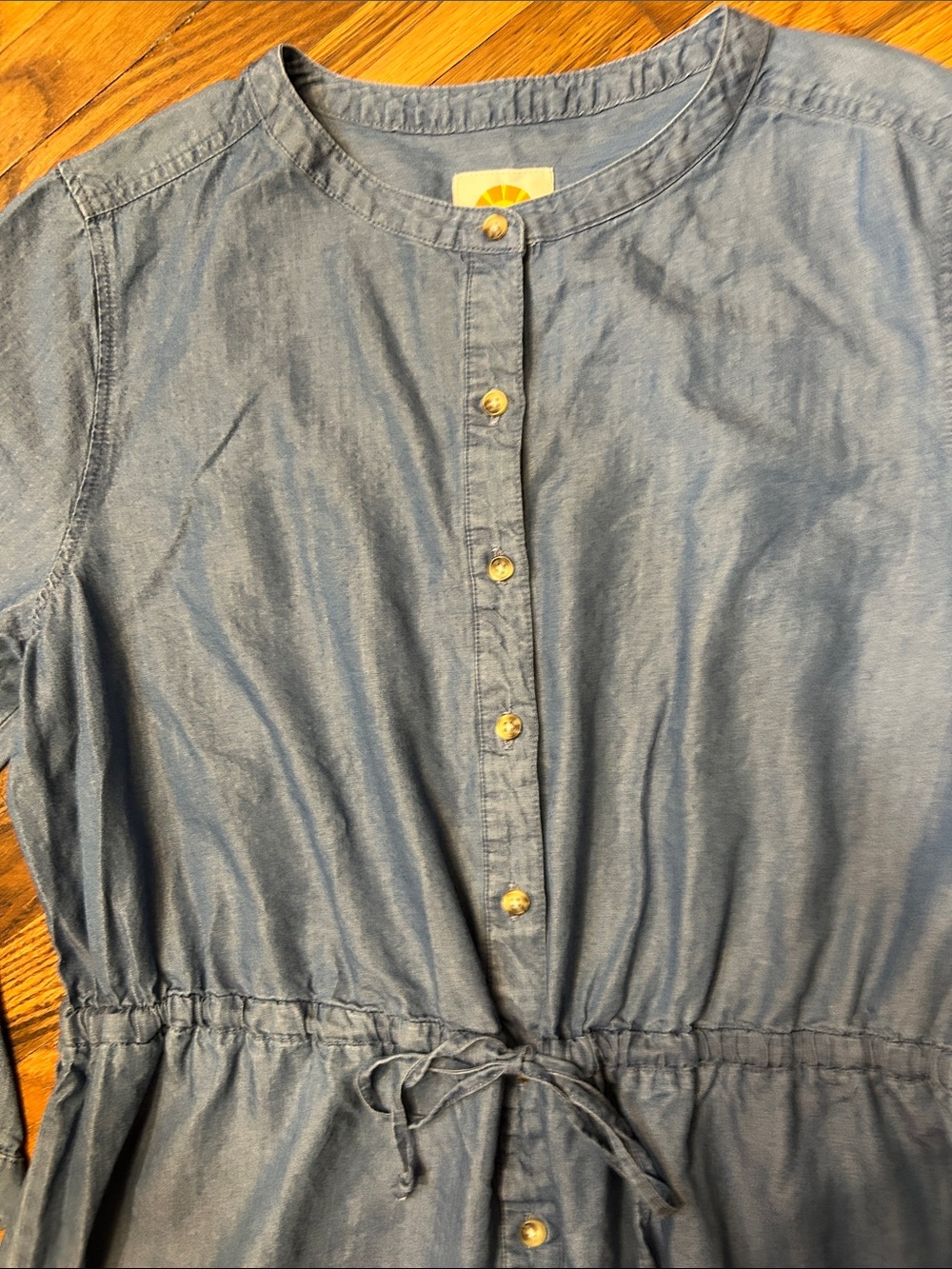 C&C California Light Blue Denim Shirt Dress - Picture 8 of 12